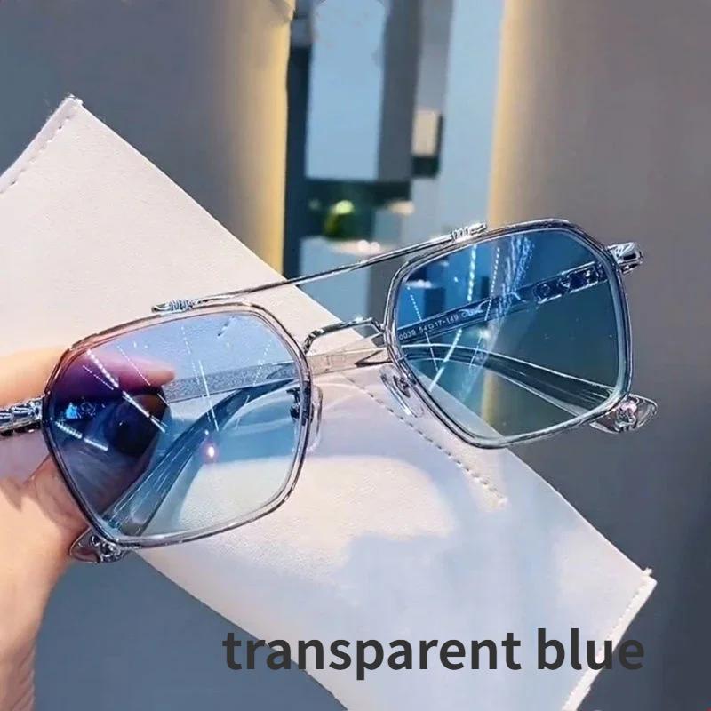 Модные двухлучевые фотохромные очки для близорукости, винтажные очки с блокировкой синего света, женские и мужские солнцезащитные очки для близорукости