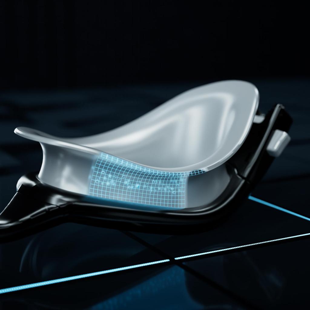 WATERTIME Swimming UV Silicone Large Comfortable Adult Goggles Goggles, Unisex, Protection, Waterproof, Ultra-Flexible Mat, Indoor/Outdoor Use, Frame,