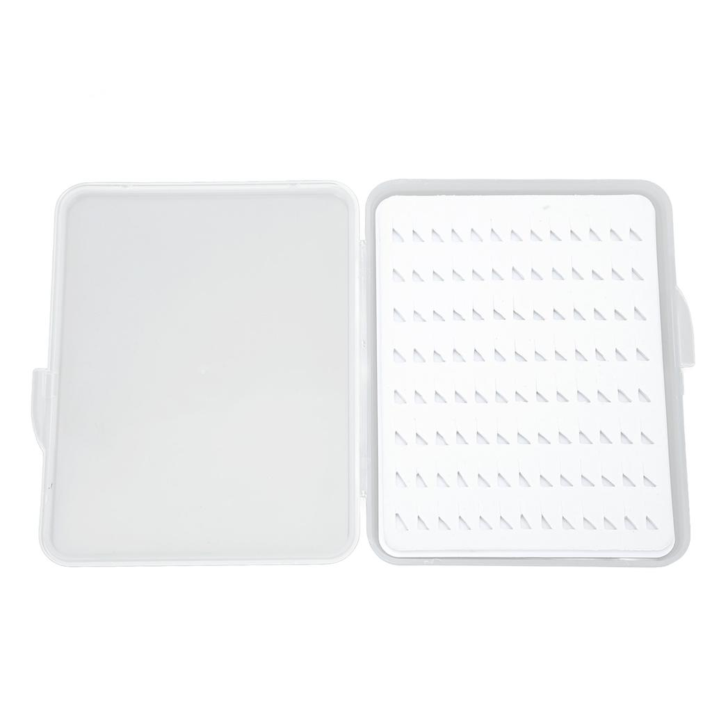 Коробка для крючков для нахлыста Губка Водонепроницаемая Коробка для крючков для нахлыстовой рыбалки Прозрачная крышка Коробка для приманок для нахлыстовой рыбалки Для рыболовных снастей М