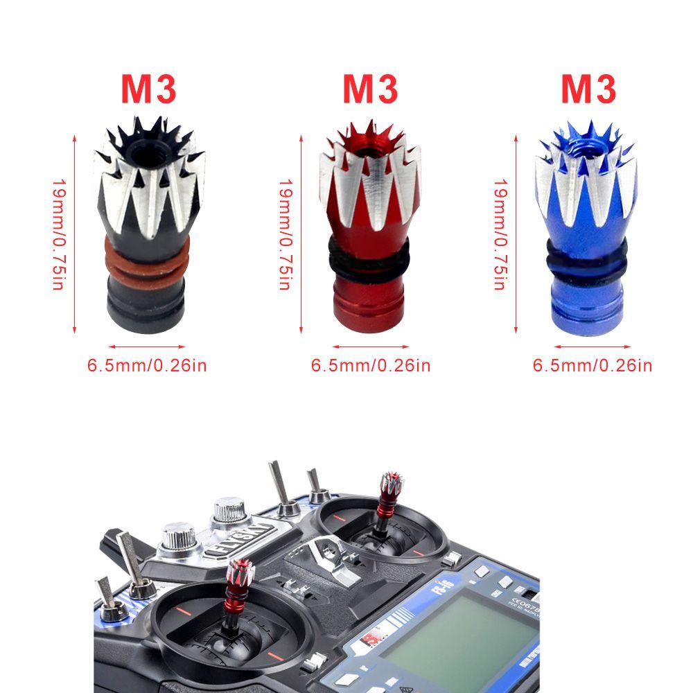 Sale RC Accessories M3 3mm 3D Style Gimbal Non-slip Head Aluminum RC Parts Transmitter Stick Ends