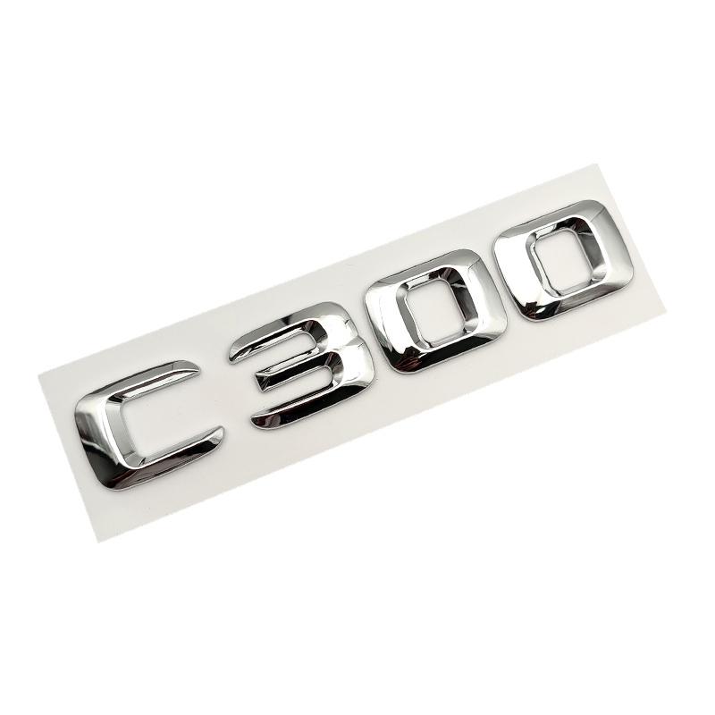 Car Sticker For W205 W204 3D ABS Chrome Car Rear Trunk Emblem Badge Letters C180 C200 C220 C250 C300 C350 4MATIC Accessories