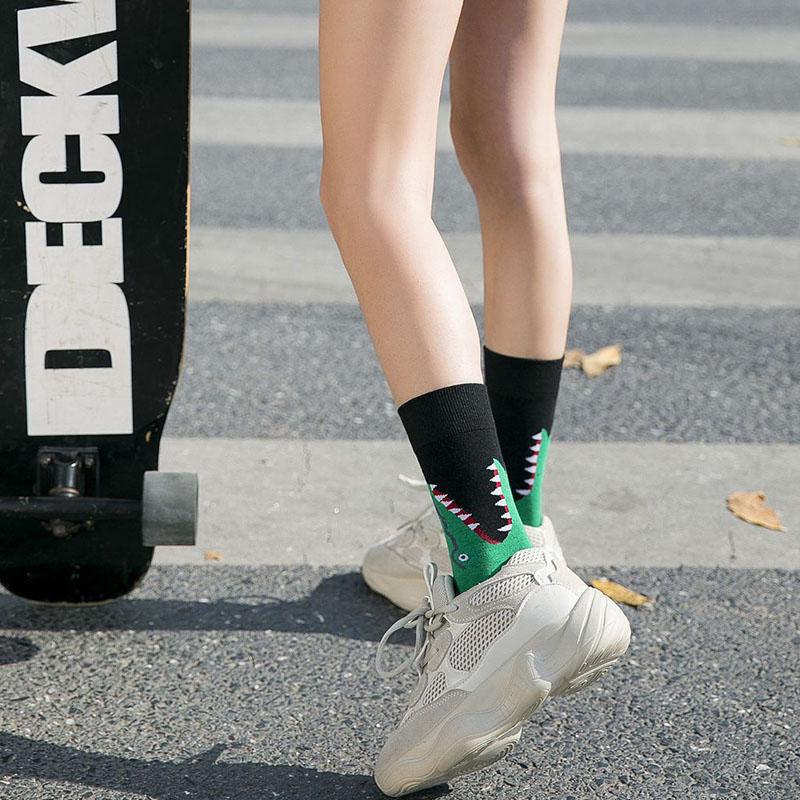 Творческий Высокое Качество Мода Harajuku Kawaii Счастливые Носки Женские Молоко Еда Живопись Клубника Животный Принт Смешные Носки Милые Носки