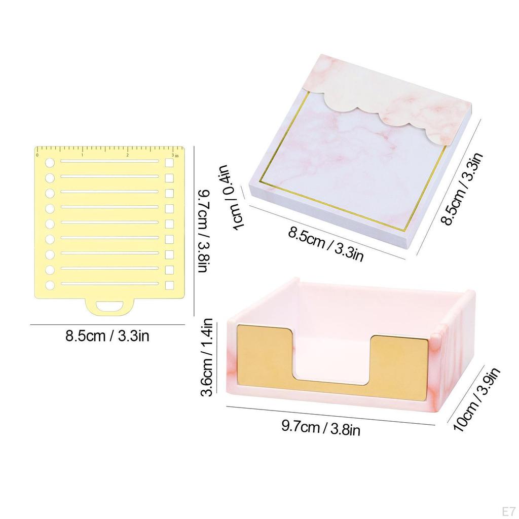 Держатель для липких заметок с трафаретным диспенсером, акриловая коробка, компактный многоцелевой офис