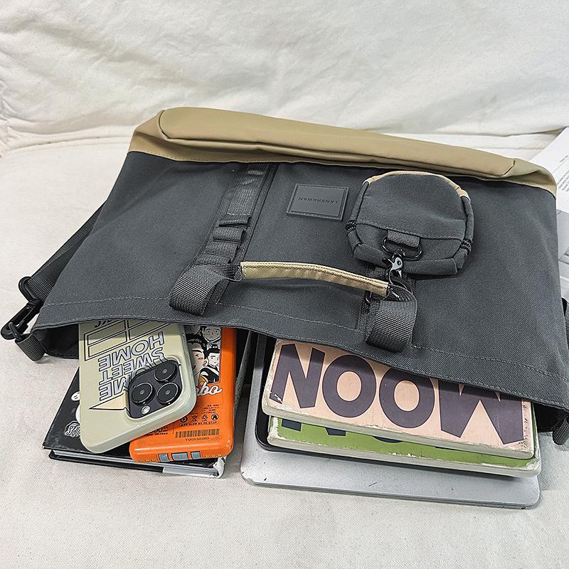 Школьный рюкзак корейская версия, высококлассный ретро повседневный универсальный нейлоновый для пары, большой вместимости уличная сумка-мессенджер