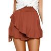 Skorts Skirts for Women Fashion Mini Wrap Skirt Flowy Linen Cotton High Waisted Shorts for Summer