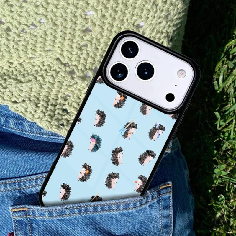 Милый чехол-накладка с ежиком для IPhone 11 12 13 14 15 16e 17 Pro Max Coque для IPhone 17 Air