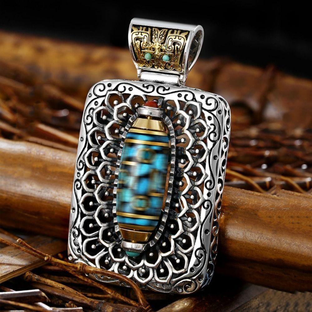 Vintage Men's Bohemian Necklaces Jewelry Pendant for Men Turquoises Pendant Necklaces  Women