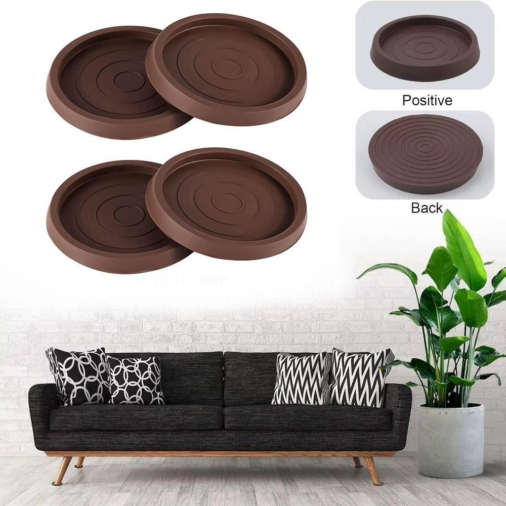 Round Rubber Anti Slip Caster Cup Anti-Skid Rubber Couch Stoppers Farmhouse Cabinets