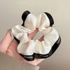 French Style Women Silk Scrunchie High Sense Solid Color Hair Bands Ladies Sports Dancing Ponytail Holder Hair Accessories Ties