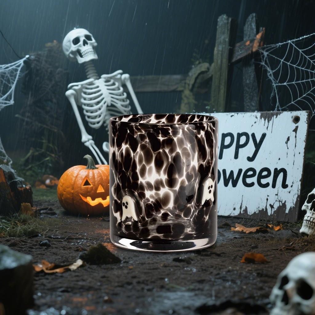 Хэллоуин Стеклянные чашки Стакан для сока Олд Фэшн Выдувные питьевые стаканы Милая жуткая посуда Подарочный набор для вечеринки на Хэллоуин