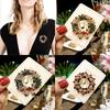 Christmas Pine Needle Garland Enamel Alloy Brooch for Women New Year Navidad Partyclothing DIY Metal Pin Ladies Xmas Gift