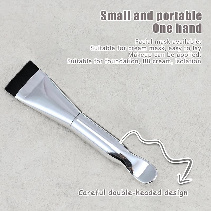 Кисти-аппликаторы для масок для лица Двусторонняя кисть для макияжа с ложечкой Плоские Мягкие волосы Очищение лица Уход за кожей Макияж Инструмент для красоты