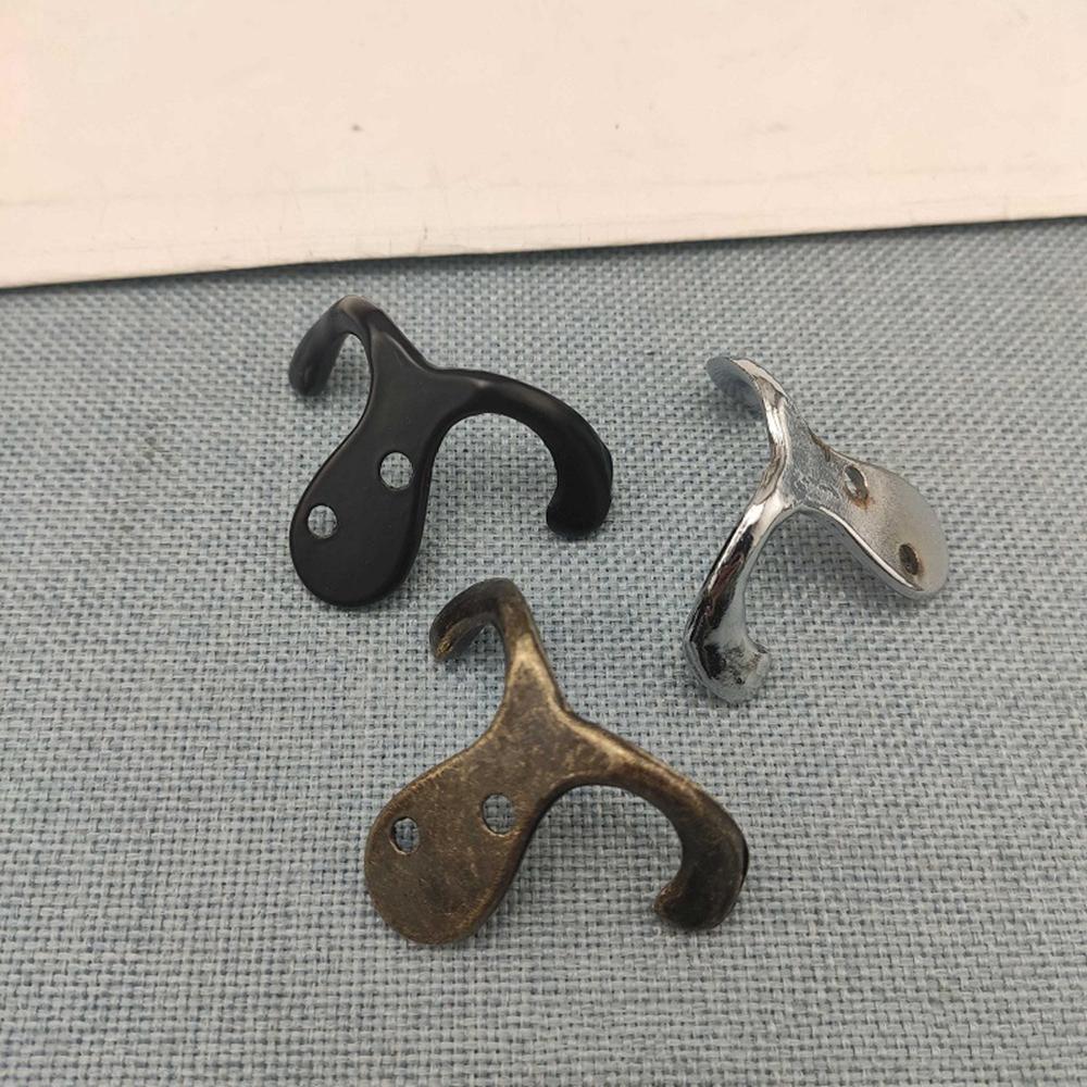 Towel Hat Bags With Screws Heavy Item Double Prong Robe Hook Coat Hook Home Hardware Cloth Hanger