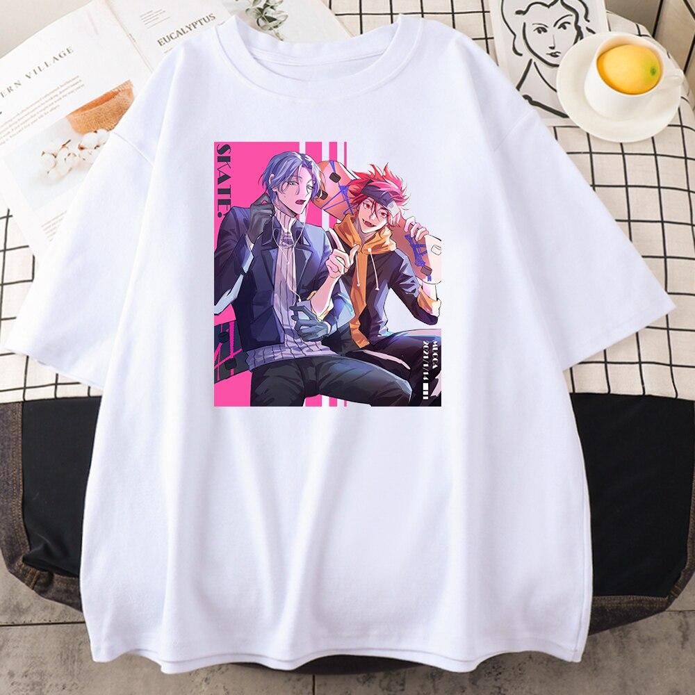 Anime Sk8 Reki Kyan Langa Hasegawa Clothing Women Loose Crewneck T -Shirt Summer Fashion Breathable Casual Loose Unisex T -Shirt