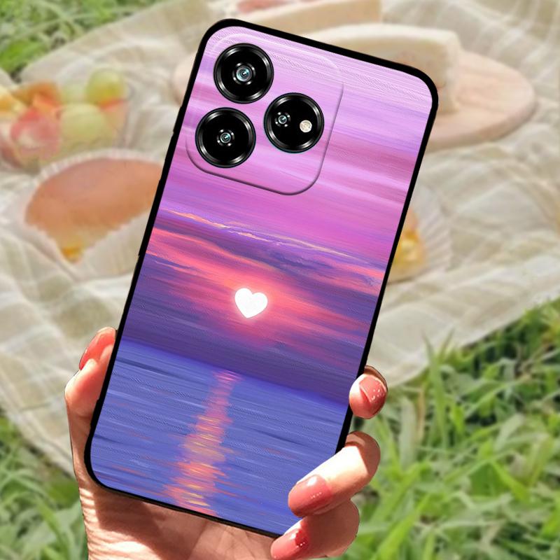 For ZTE Blade V60 Coque Case Nubia V60 Phone Protective Soft Silicone Funda Cover For ZTE Axon 60 4G Z2356 Bumper Fashion Floral