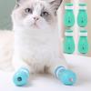 4Pcs Foot Cover Cat Claw Protector Anti-Scratch Bite Paw Nail Cover Boots  Washing Shoes