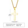 Повседневные полые necklaces с крестом для мужчин и мальчиков, водонепроницаемый кулон-крест из нержавеющей стали, религиозные украшения для веры и молитвы, подарок