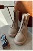 Женские современные стильные модные ботинки из натуральной кожи, замшевые бежевые ботинки из натуральной замши