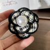Cute Camellia Brooch Vintage Rhinestone Collar Pins Retro Flower Pin  Girl