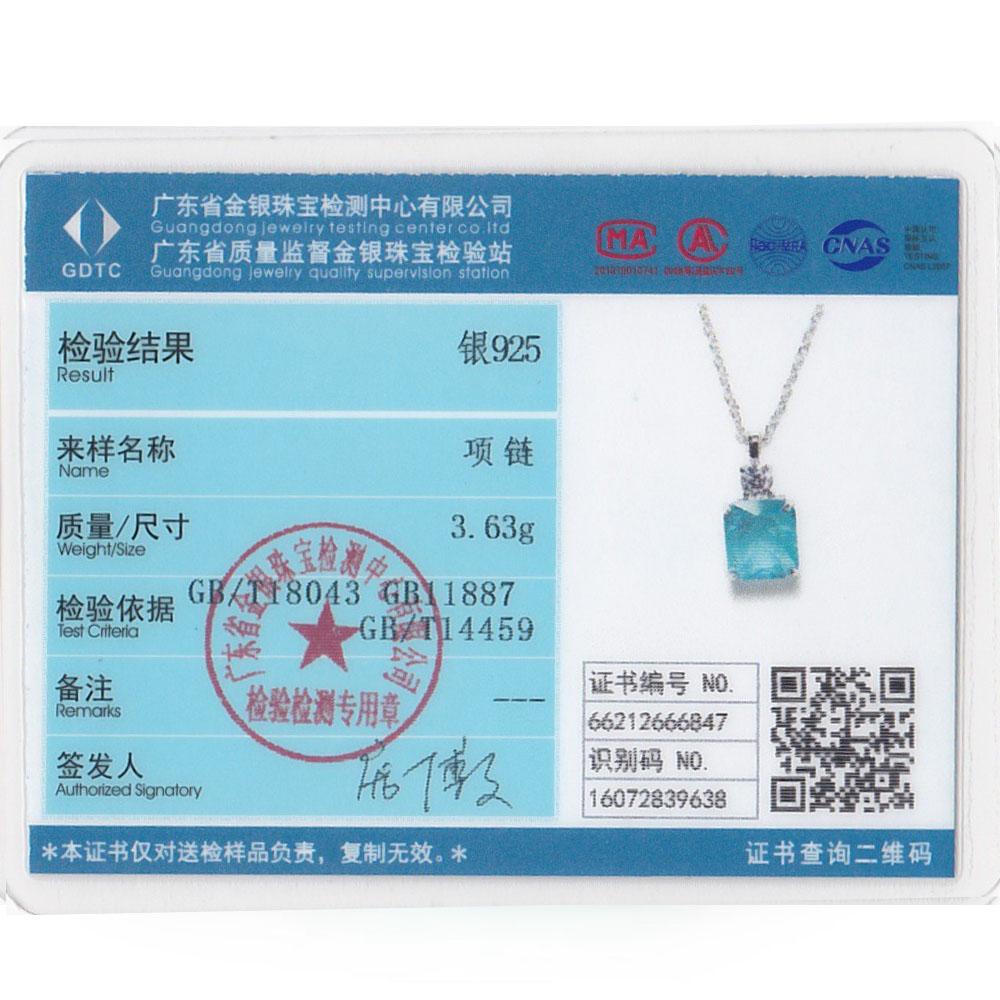 Gica Gema Высокоуглеродистые бриллиантовые ожерелья с серебром 925 пробы 9*10 мм Прямоугольный кулон Уникальный дизайн Романтические изящные ювелирные изделия Подарки для свадебной вечеринки