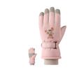 Womens Winter Ski Gloves Original Design Thick Fleece Lined Waterproof Outdoor Cycling Warm Non-Slip Windproof Touchscreen