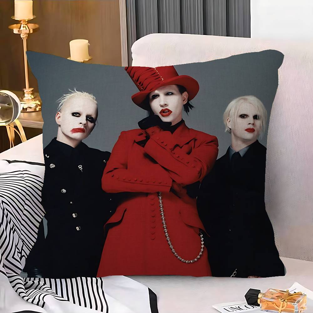 Rock Band M-Marilyn M-Manson Наволочка Подушка Чехол для Подушки Обивка Диван Плед Декор Дома Наволочка