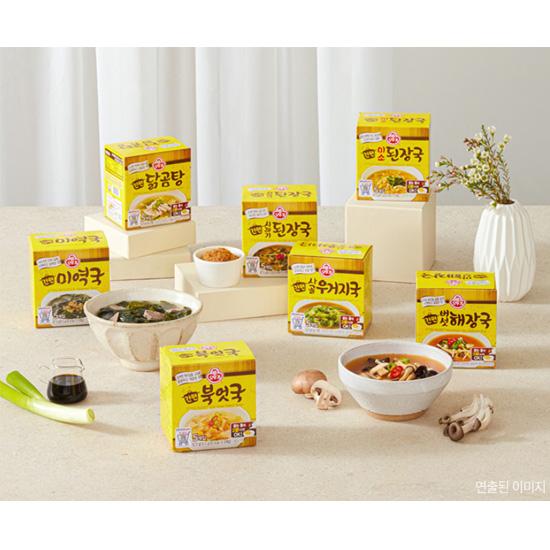 Ottogi K-Food Instant Block Soup Broth 9 видов (Суп из водорослей на день рождения, суп из соевой пасты, суп от похмелья, суп мисо) (37 вариантов)