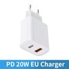 Charger PD 20W Fast Charging USB A Type-c Ports Plug Charging Adapter Suitable for All Smartphones of Samsung Huawei Xiaomi Redmi