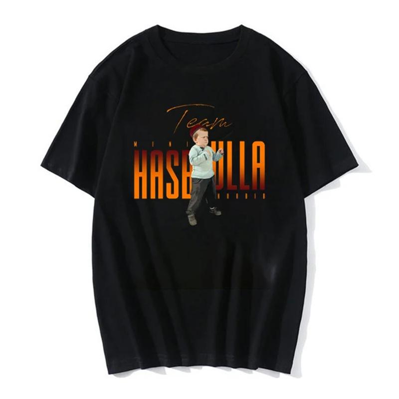 Hasbulla Fighting T Shirt Unisex Russia Classic Mini Khabib Blogger Graphic Tshirts Women Funny Streetwear Tops Tees Shirts