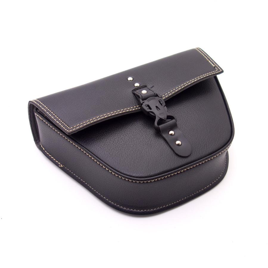 Универсальная треугольная мотоциклетная седельная сумка из ПУ кожи, багажная, для инструментов, боковая сумка для кафе рейсера, квадроцикла, кастом