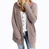 Autumn Women's Knitwear Solid Pocket Sweater Women's Cardigan Coat Casual Women's Sweater