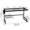 65/85 см 2-уровневая кухонная сушилка для посуды, черная над раковиной, сушилка для посуды из нержавеющей стали, органайзер, сушилка