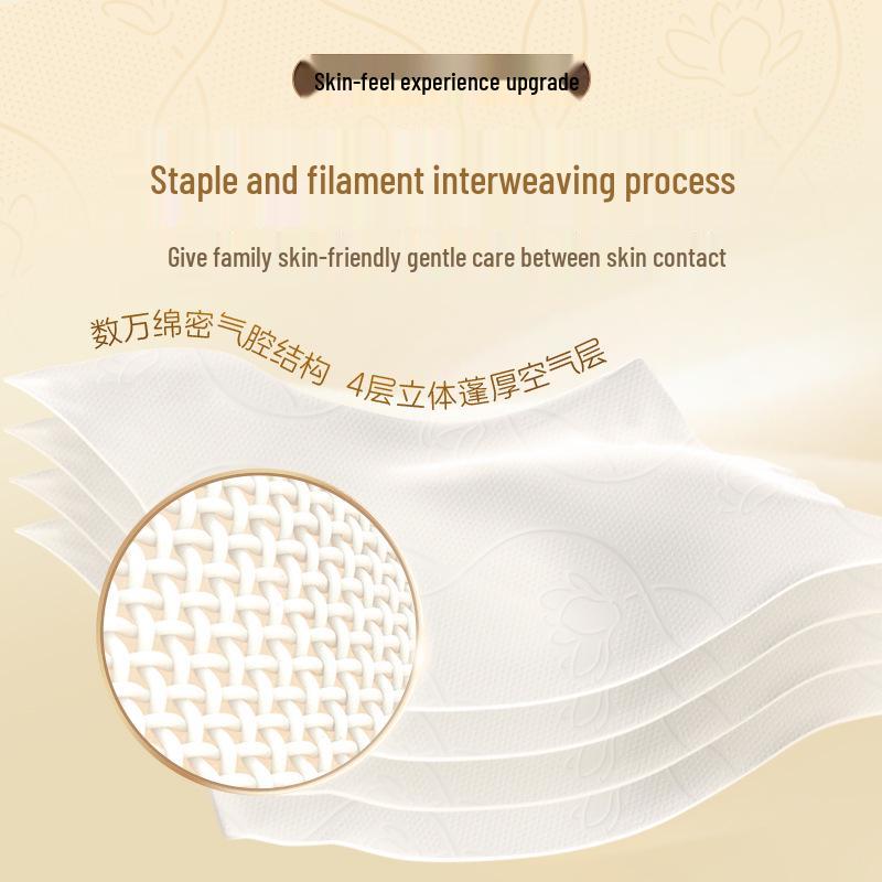 Qingfeng European Style Facial Tissue, Large 3-Ply, 100 Sheets, 24-Pack Household Napkins