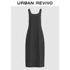 Женское платье-миди А-силуэта без рукавов для работы