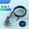 3 In 1 Fast Charging Cable Cord For Micro USB Type C Charger Cable Multi Port Multiple Usb Charging Wire Line