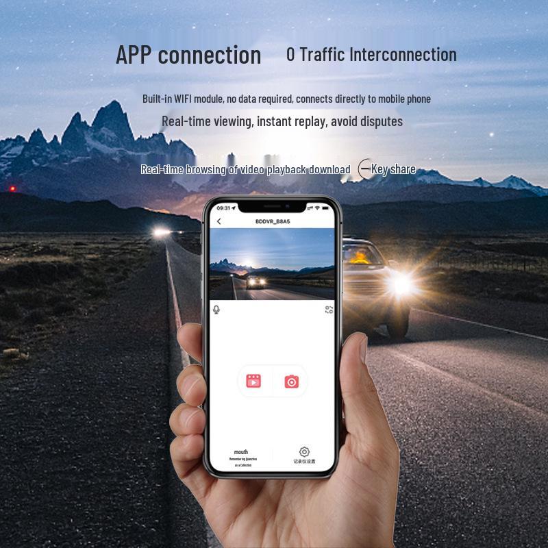 1080P HD Скрытая видеокамера для приборной панели с Wi-Fi и мобильным подключением в металлическом корпусе