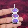 Purple Copper Turquoise Pendant, 925 Solid Sterling Silver Jewelry, Gemstone Pendant, Gift For Her Handmade Dainty Jewelry