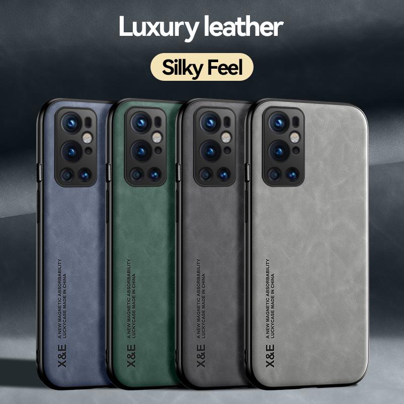 For Oneplus 8 9 7 Pro Case Leather Texture Car Magnetic Stand Holder Phone Case For One Plus 9RT 7T 8T Nord 9 Pro RT Back Cover
