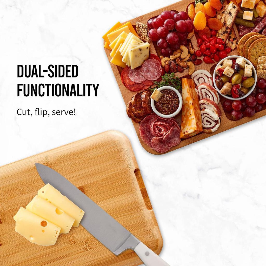 Деревянная разделочная доска, доска для сыра, поднос с прозрачной крышкой, портативные многофункциональные аксессуары для приготовления пищи для мяса, овощей, салата