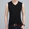 Новый летний мужской жилет с V-образным вырезом, тонкий, из хлопковой сетки, модная повседневная мужская майка для мальчиков