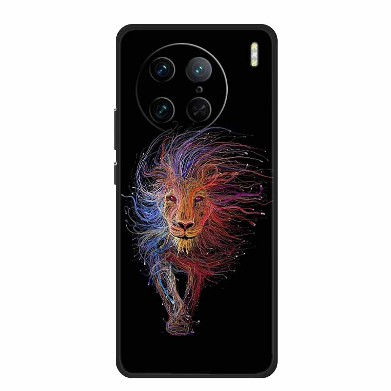 For Vivo X90 Pro 5G Case X 90 Pro+ Lovely Silicone Soft Back Cover Painted Cat Case For Vivo X90 Pro Plus Phone Case Cover Coque