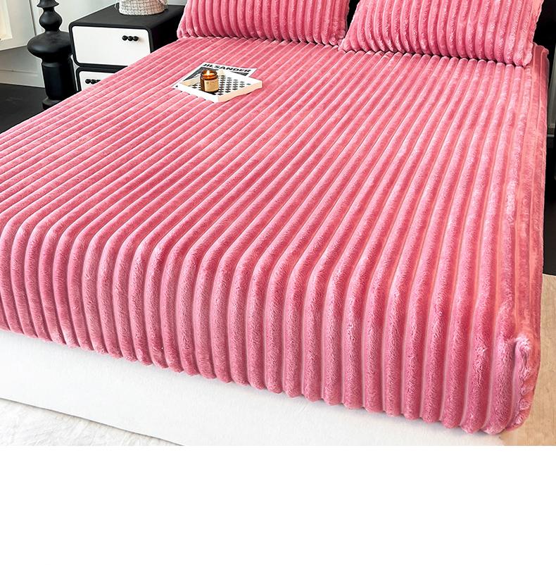 2025 Бархатная простыня из кроличьего меха, Покрывало на кровать, Одно изделие, Зимняя толстая защитная накладка на матрас из молочного кораллового бархата, Пылезащитная