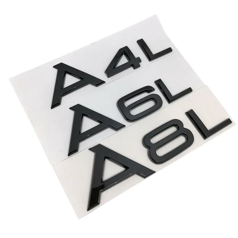 Letter Number Chrome Emblem For Audi Car Trunk Discharge Capacity Badge Sticker 1.8T 2.0T 3.0T 3.2 3.6 4.2 A3 A5 A7 A4L A6L A8L