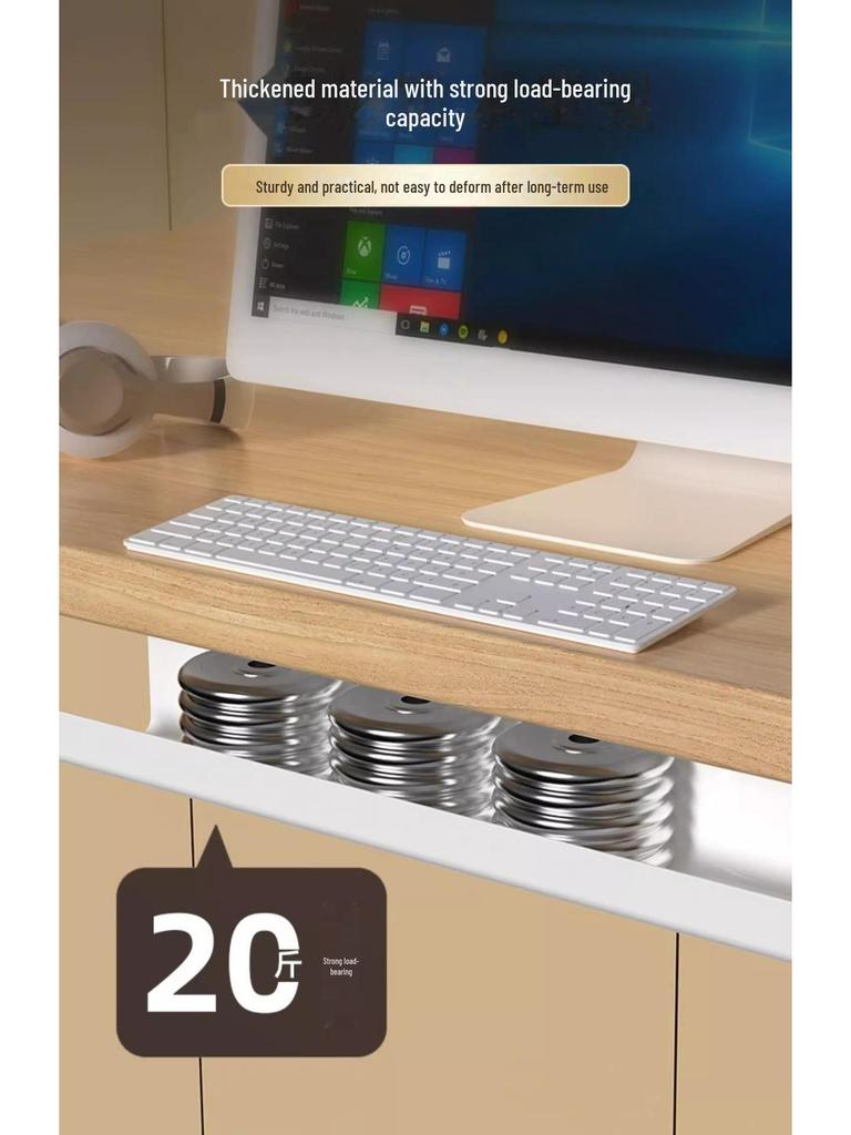 Under-Desk Cable Organizer: No-Punch Cable Management Box and Wire Storage for Computer Desks