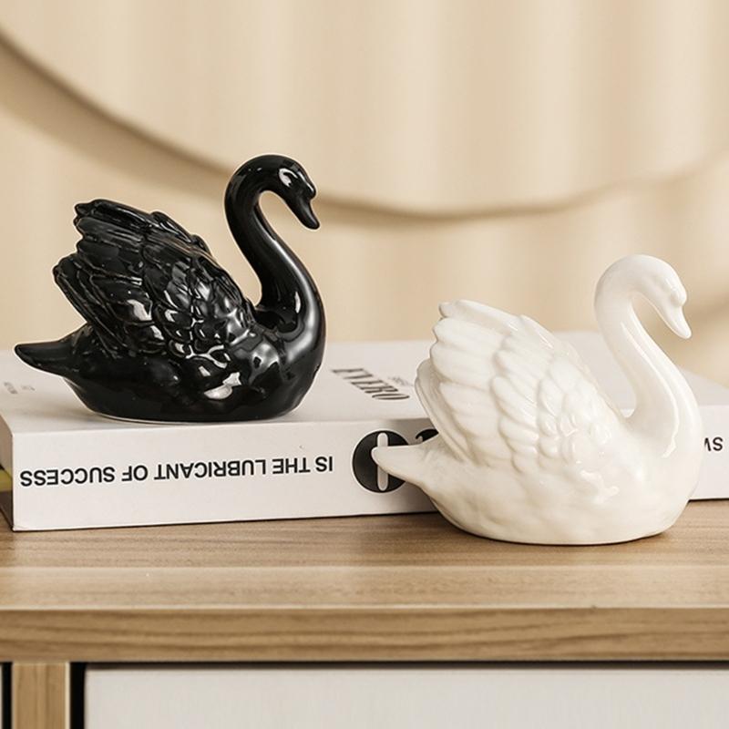 Elegant Ceramic Duck Sculpture Porcelain Statue Art Decoration For Living Room Entryway And Bathroom Ornament Party Gift