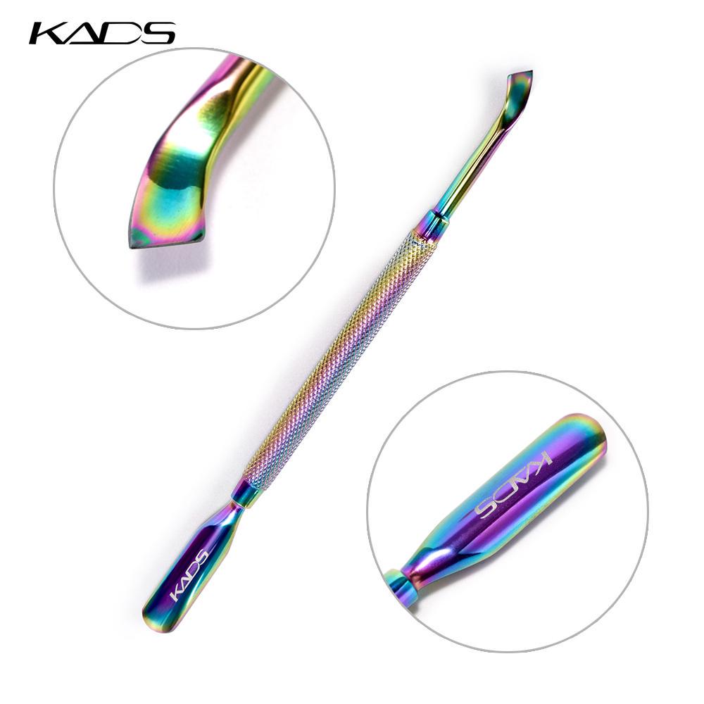kads Толкатель для кутикулы ногтей из нержавеющей стали, УФ-гель для удаления кутикулы в форме, толкатель для омертвевшей кожи, маникюрный инструмент для дизайна ногтей, инструменты для ногтей