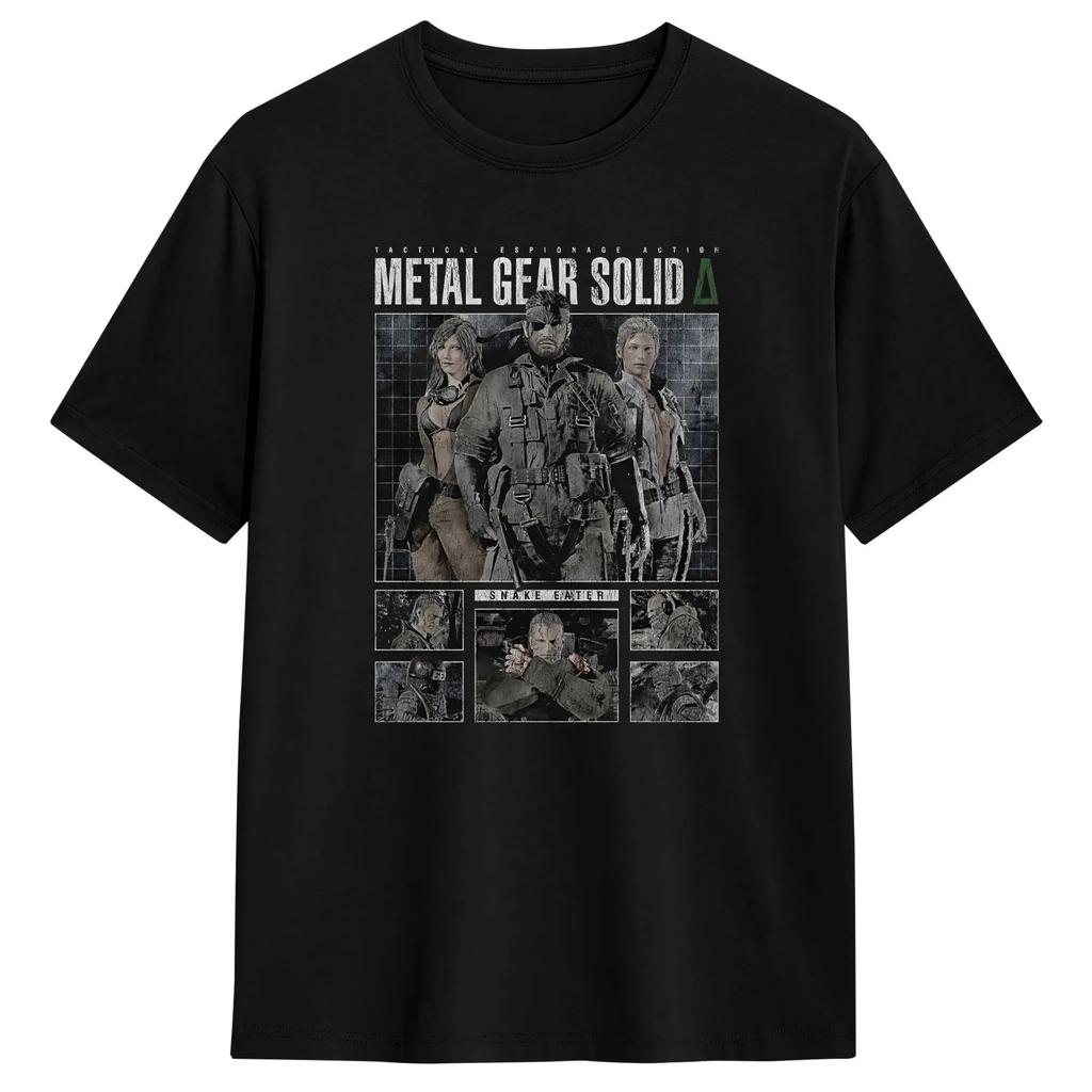 Metal Gear Solid Игра MGS Игровые Мужские Футболки Юмористические Футболки С Коротким Рукавом С Круглым Вырезом Футболки Чистый Хлопок Большого Размера Топы