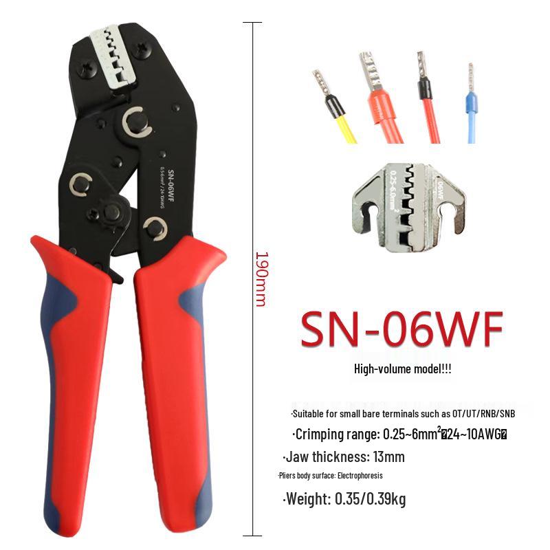 SN Multi-Function Ratchet Crimping Pliers for Spring and Bare Terminals