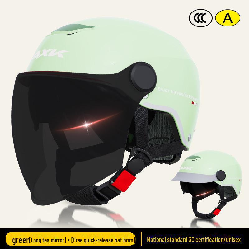 Шлем для электрического мотоцикла с сертификатом 3C: Солнцезащитный всесезонный шлем для мужчин и женщин