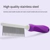 Расческа-грабли Yousheng для вычесывания колтунов у собак и кошек, из нержавеющей стали, безболезненное удаление, нескользящая ручка, щетка для вычесывания шерсти у животных со средней и длинной шерстью
